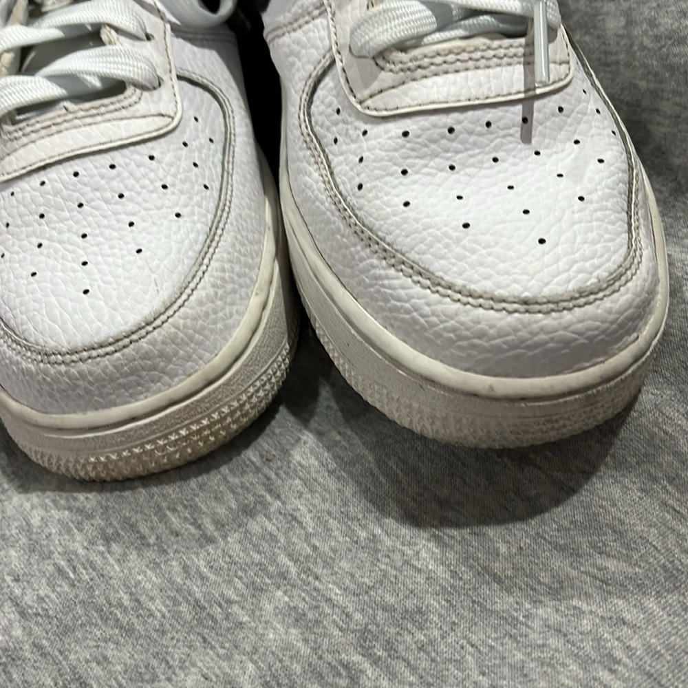 Nike Air Force 1  - Size 7Y - UK6 - White Black Leather - Nice Condition - Picture 7 of 12